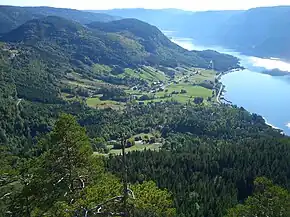 View of the village, looking south