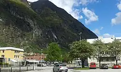 Årdalstangen seen from the west entrance (June 2015)