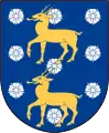 Arms designed for Åland in the 16th century but instead used by Öland (officially 1880s–1944, but also used earlier)