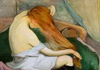 Woman Combing Hair, Władysław Ślewiński, 1897