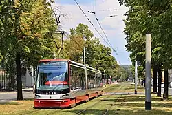 Prague Škoda 15T tram in Dejvice