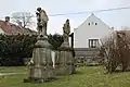 Statues in the centre of Štětkovice