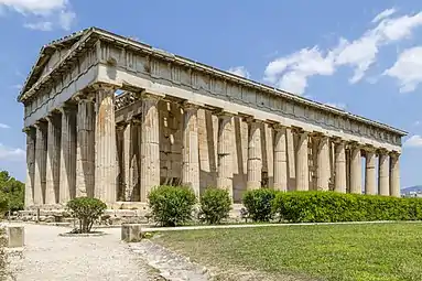 Image 83The Temple of Hephaestus on the Agoraios Kolonos Hill (Athens, Greece), circa 449 BC, unknown architect (from Culture of Greece)