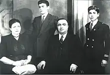 The Pateras family in the mid-20th century: Maritsa N. Pateras, Ioannis N. Pateras, Nikolas I. Pateras and Diamantis N. Pateras (1948).