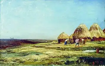 Ablyazovo. Threshing, 1887