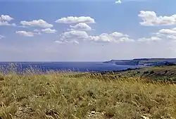 A Volga River bank in Bannovskoye protected area of Russia in Krasnoarmeysky District