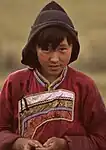 Buryat Mongol boy during shamanic rite