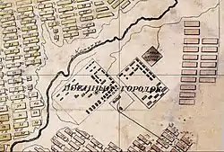 The Military Town, map of 1924.