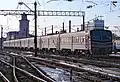 A suburban train and the railway skyline.