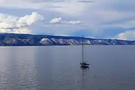 The Primorsky Range rising above the western shores of Lake Baikal.