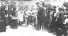 Local citizens welcome Denikin and officers to the city on 1 July 1919