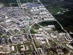 Aerial view of Olenegorsk