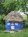 Painted outbuilding, Pyrohiv Folkways Museum