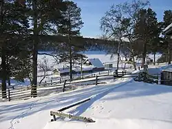 View of the selo of Kanevka in Lovozersky District