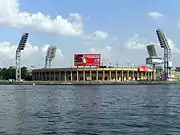 Facade of the stadium