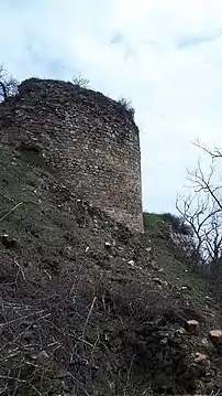 Vnesa Fortress near the village, from between the 10th and 12th centuries