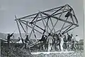 Ein Gev erecting tower 1937