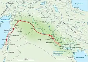 Image 27The route of the exiles to Babylon (from History of Israel)