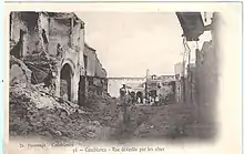 Image 44Destruction of Casablanca caused by the 1907 French bombardment. (from History of Morocco)