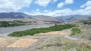 Village of Eyshabad, Neyshabur (May 2019). This village is situated on the southern foothill of this mountain range.