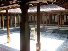 Traditional house in southern India with courtyard.