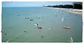 Aerial view of Hat Puek Tian another famous beach of Phetchaburi