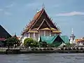 View of the ordination hall from the Phra Nakhon side