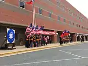 Flags of the United States and the ROC, 2016.