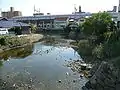 Stone wall that exists in circumference of nearby river