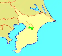 Location of Midori in Chiba