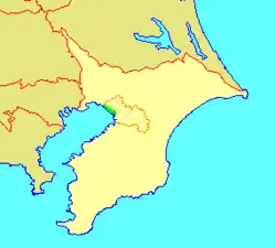 Location of Mihama in Chiba