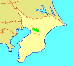 Location of Wakaba in Chiba