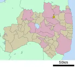 Location of Iino in Fukushima Prefecture