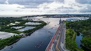 Aerial view of Te Yang on 2 July 2017