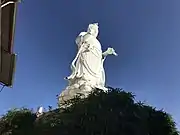 The fiberglass Guanyin statue