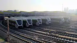 Trains at Beitun Depot