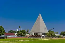 Saint Cross Church, Tainan City (1960), designed by Gottfried Boehm.