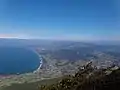 Maehara coast and Lake Ikeda from the summit