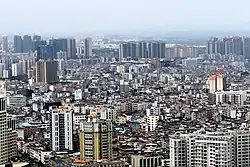 Downtown Huidong, seen from Mount Fei'eling