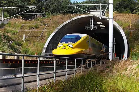 The Jake train as seen from Xinpu, Hsinchu near the railway (2013)