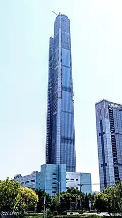 Photograph of the building under construction