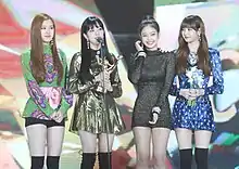 Blackpink upon receiving an award