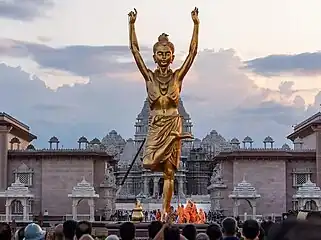 The exterior of the New Jersey Swaminarayan Akshardham