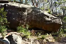 Formation known as Whale Rock outside Cheltenham