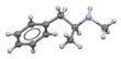 A 3d image of the dextro-methamphetamine compound