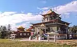 Pavilions of the Buryat Ivolginsky Datsan in Ivolginsk.