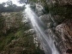 A full view of Namaste waterfall