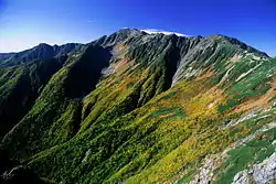 Mount Aino in autumnfrom Mount Kita