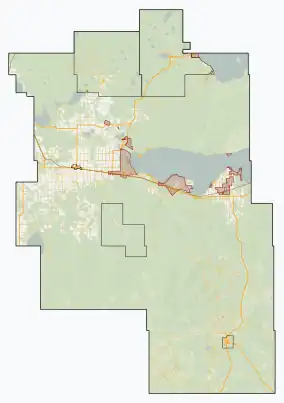 Location the Winagami Wildland Provincial Park in Alberta