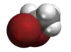 Spacefill model of 1,1-dibromoethane